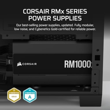 CORSAIR RM1000x Fully Modular Low-Noise ATX Power Supply – ATX 3.1 Compliant – PCIe 5.1 Support ...