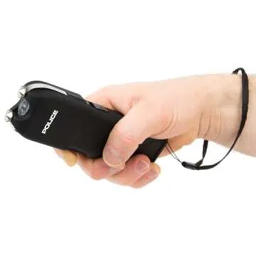 POLICE Stun Gun with LED Flashlight - 928 (Black)