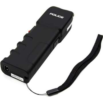POLICE Stun Gun with LED Flashlight - 928 (Black)