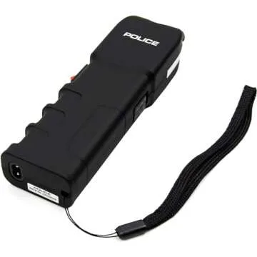 POLICE Stun Gun with LED Flashlight - 928 (Black)