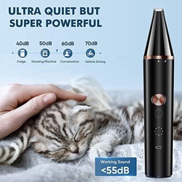 oneisall 2 Speed Cat Clippers for Gentle Pet Grooming