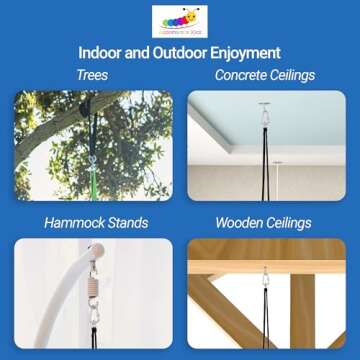 Appomattox Kids Child Hanging Pod Swing Chair with Pocket, Hanging Hammock Cocoon, Indoor and Outdoo...