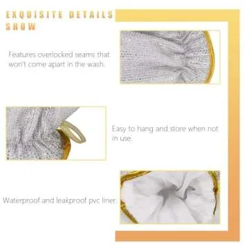 Realand 2 Pairs Dish Sponge Dishwashing Gloves, Non Scratch Dish Scrubber Dish Gloves, Waterproof Kitchen Scrub Sponges for Cleaning Dishes Pots Pans