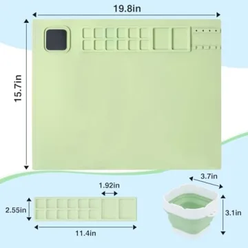Aubeco Silicone Painting Mat for Kids - Mess-Free Crafting
