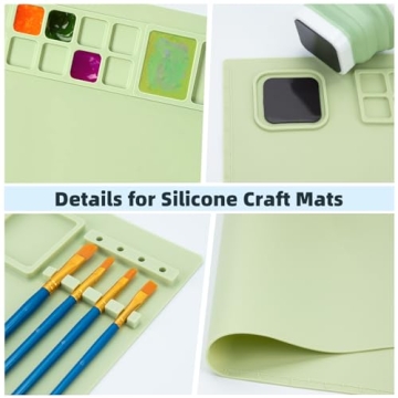 Aubeco Silicone Painting Mat for Kids - Mess-Free Crafting