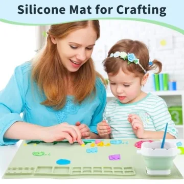 Aubeco Silicone Painting Mat for Kids - Mess-Free Crafting