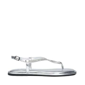 DREAM PAIRS Women's Flat Sandals Dressy Rhinestone Thong Ankle Strap Summer Gladiator Sandals,Size 5...