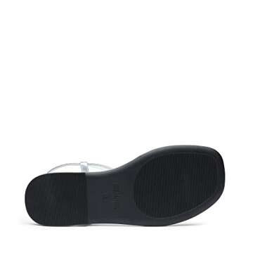 DREAM PAIRS Women's Flat Sandals Dressy Rhinestone Thong Ankle Strap Summer Gladiator Sandals,Size 5.5,Silver,SDFS2310W