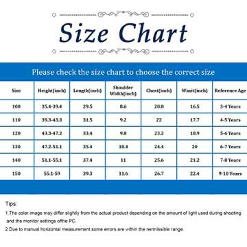 BILOPER Magic Princess Dress Costume Dress Up for Girls Cosplay Cartoon Costume Birthday Party Halloween Outfits 3-10 Years (Bule, 100)