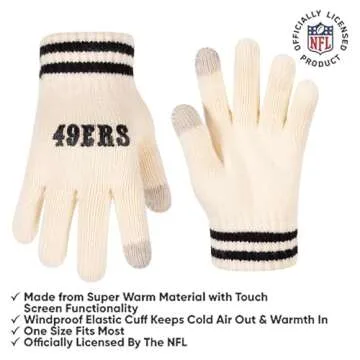 NFL Beanie Gloves Set for Kids & Adults | San Francisco 49ers