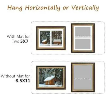 Elegant Black Gold Double Frame for Memories Display