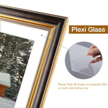 Elegant Black Gold Double Frame for Memories Display