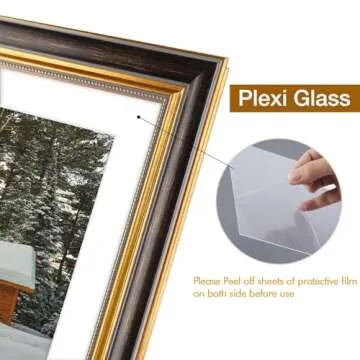Elegant Black Gold Double Frame for Memories Display