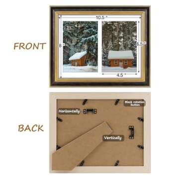 Elegant Black Gold Double Frame for Memories Display