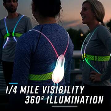Noxgear Tracer Visibility Vest & 500 Lumen Chest Lamp