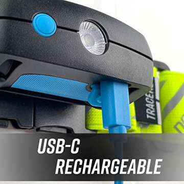 Noxgear Tracer Visibility Vest & 500 Lumen Chest Lamp