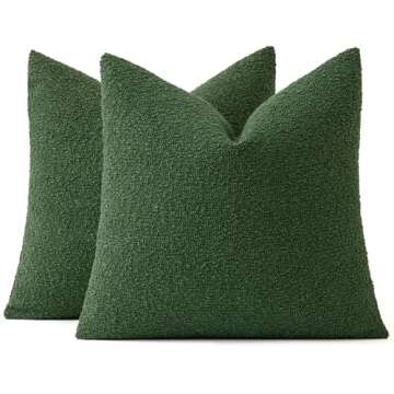 MIULEE Boucle Decorative Pillow Covers Set of 2