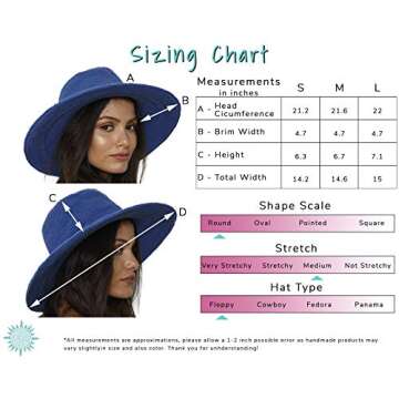 SHU-SHI Womens Floppy Sun Hats Wide Brim Crochet Cotton UV UPF Boho Hat Tan