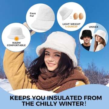 Faux Fur Winter Bucket Hat - Warm & Stylish for All