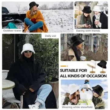 Faux Fur Winter Bucket Hat - Warm & Stylish for All