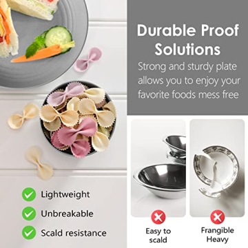 Teivio Eco-Friendly Wheat Straw Dinnerware Set for 6