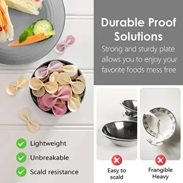 Teivio Eco-Friendly Wheat Straw Dinnerware Set for 6