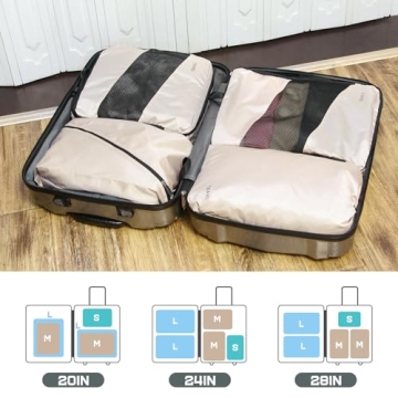 MSBAG Compression Packing Cubes for Smart Travel Organization