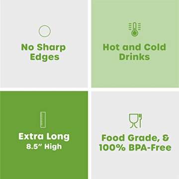 Comfy Package [100 Pack] Jumbo Smoothie Straws, Plastic Boba Straws, Milkshake Straws - Clear