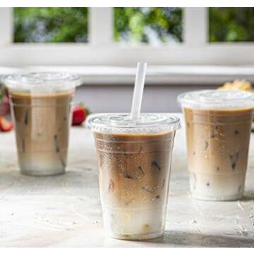Comfy Package [100 Pack] Jumbo Smoothie Straws, Plastic Boba Straws, Milkshake Straws - Clear