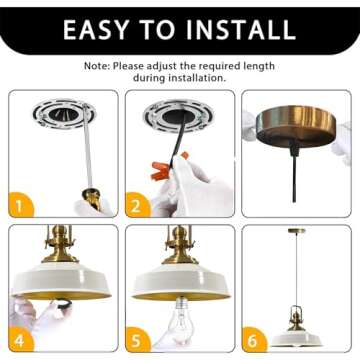 bamyum Asletl Vintage Hanging Lighting Industrial Hanging Light Fixtures 15.7" Metal Lampshade E26 Pendant Lighting for Living Room Bedroom Bar Office Farmhouse Dining Room Light Industrial Lighting