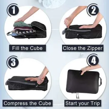 BAGAIL Compression Packing Cubes for Travel