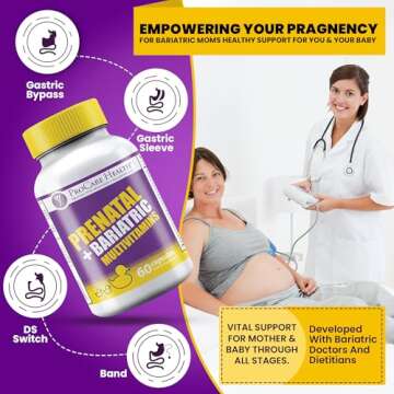 Procare Health Prenatal Bariatric Multivitamin with Iron (60 Easy to Swallow Capsules) – Bariatric Prenatal Probiotic for Women, Bariatric Vitamins for Gastric Bypass & Gastric Sleeve (1 Month Supply)