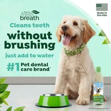 TropiClean Fresh Breath Water Additive for Dogs | Breath Freshener & Dental Care Solution | No Tooth...
