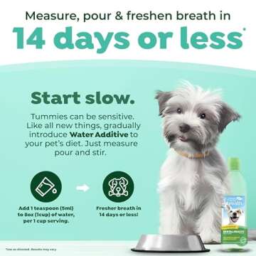 TropiClean Fresh Breath Additive for Dogs - No Brushing Needed