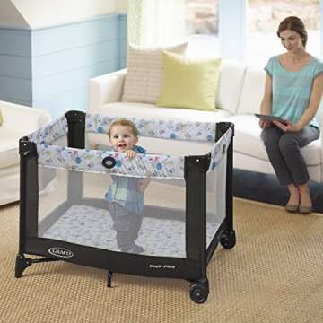 Graco Pack and Play Portable Playard - Compact, Convenient, Carnival