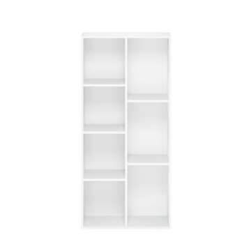 Furinno Luder Bookcase / Book / Storage , 7-Cube, White