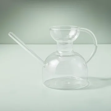 Modern Sprout Handcrafted Glass Watering Can for Plants