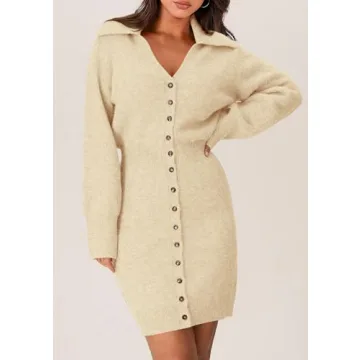 Trendy Long Sleeve Sweater Dress for Women 2025