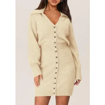Trendy Long Sleeve Sweater Dress for Women 2025