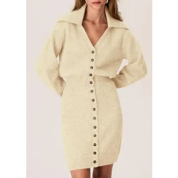 Trendy Long Sleeve Sweater Dress for Women 2025