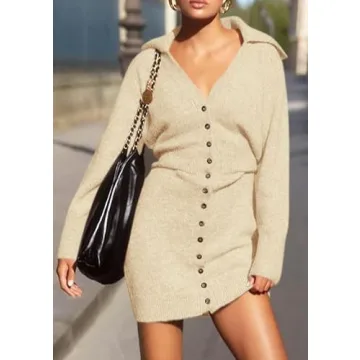 Trendy Long Sleeve Sweater Dress for Women 2025