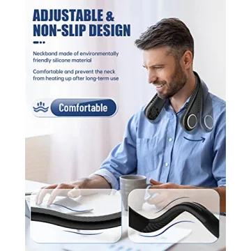 RIYA Neck Fan - 20H Battery, Portable & Bladeless Design