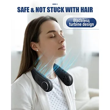 RIYA Neck Fan - 20H Battery, Portable & Bladeless Design