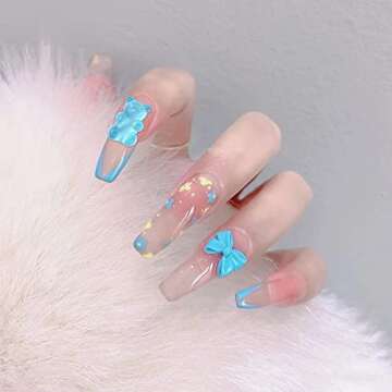 SANNIX Gummy Bear Nail Charms for Creative Art (120 Pcs)