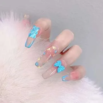 SANNIX Gummy Bear Nail Charms for Creative Art (120 Pcs)