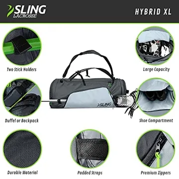 Lacrosse Bag Hybrid XL Durable Active Gear Carrier