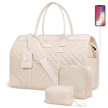 ETRONIK Stylish Overnight Bag Set for Women Travelers