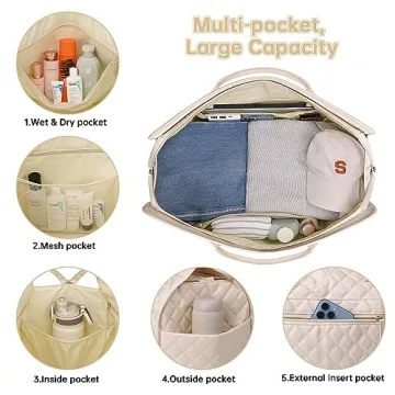 ETRONIK Stylish Overnight Bag Set for Women Travelers