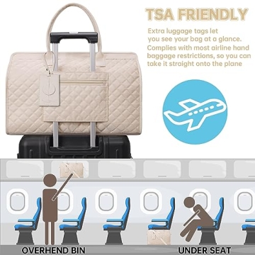 ETRONIK Stylish Overnight Bag Set for Women Travelers