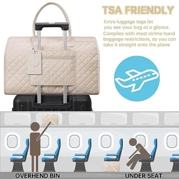 ETRONIK Stylish Overnight Bag Set for Women Travelers